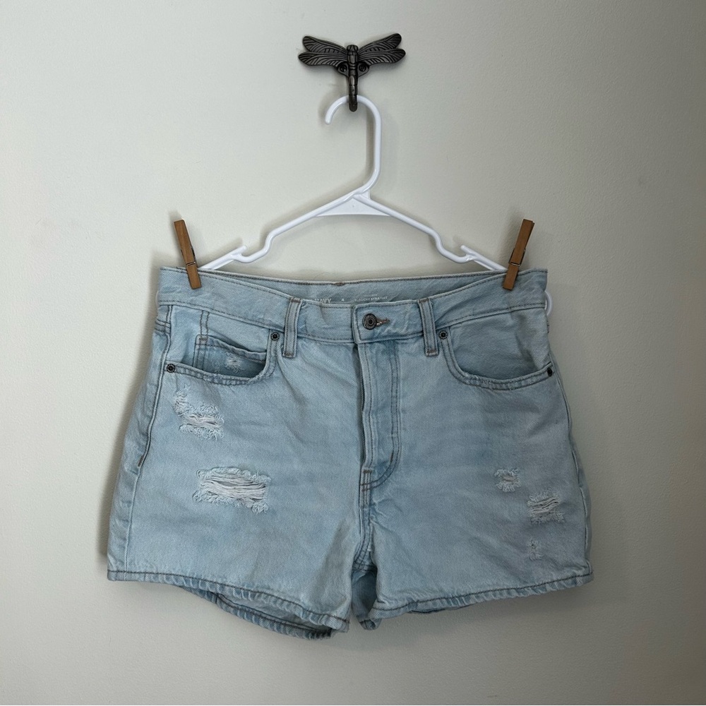Old Navy High Rise Slouchy Straight Denim Shorts